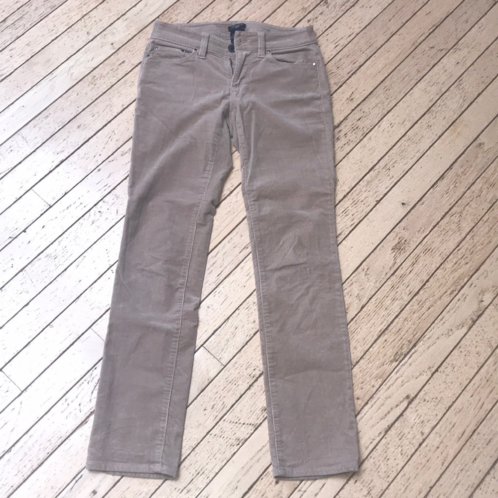 Ann Taylor tan fine-wale corduroy pants